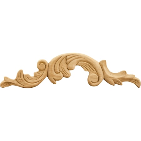 Hardware Resources 12-1/4 Wx5/16Dx3H Right Pressed Rubberwood Acanthus Applique PAPL-10-RRW